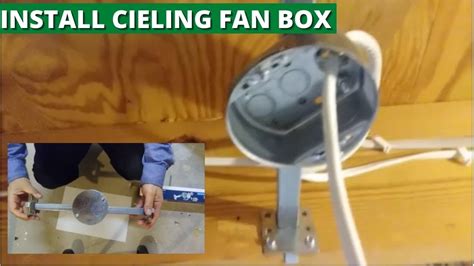 replace ceiling fan junction box|installing junction box in ceiling.